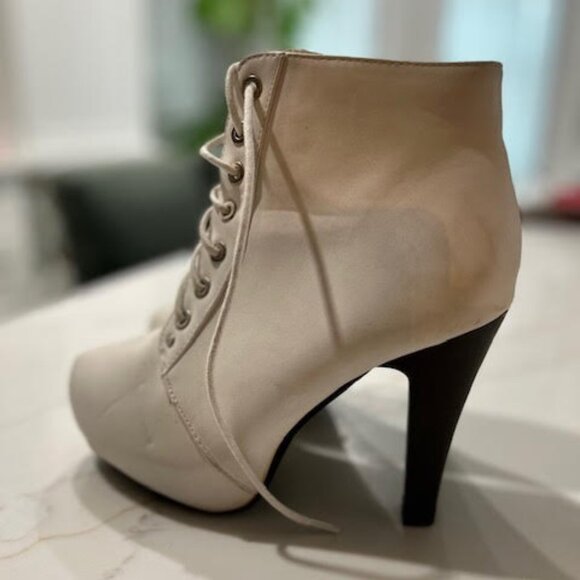 White Top Moda ankle boots size 6 - Picture 2 of 4